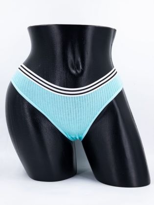 Слипы в рубчик с двумя черными полосками - фото 1