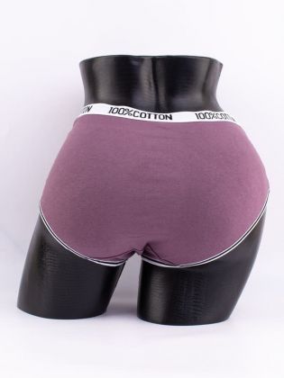 Слипы с цветочным принтом и эластичным поясом с надписью "100% COTTON" - фото 3