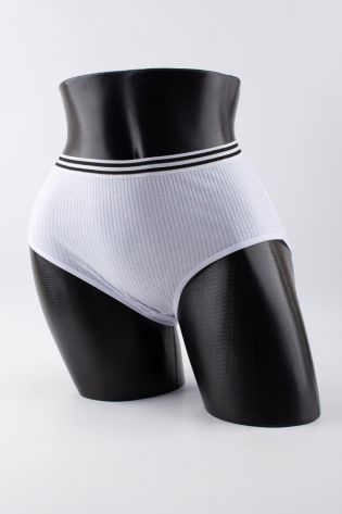 Слипы в рубчик с двумя черными полосками - фото 1