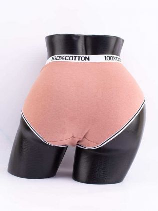 Слипы с цветочным принтом и эластичным поясом с надписью "100% COTTON" - фото 3