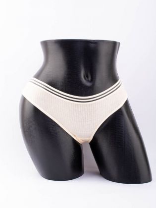 Слипы в рубчик с прозрачным поясом  - фото 1