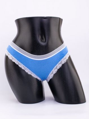 Слипы с кружевной окантовкой и эластичным поясом - фото 1