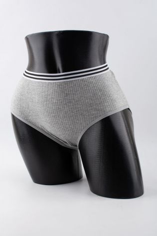 Слипы в рубчик с двумя черными полосками - фото 1