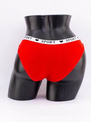 Слипы вафельные с белым поясом с надписью "sport" - фото 3