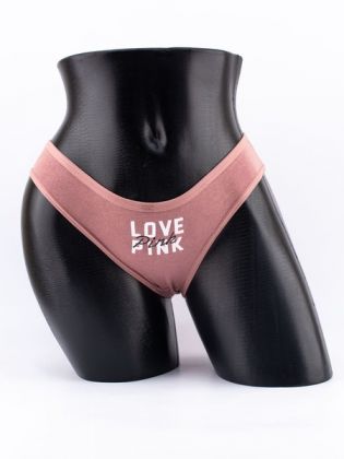 Слипы с надписью "love pink" - фото 1