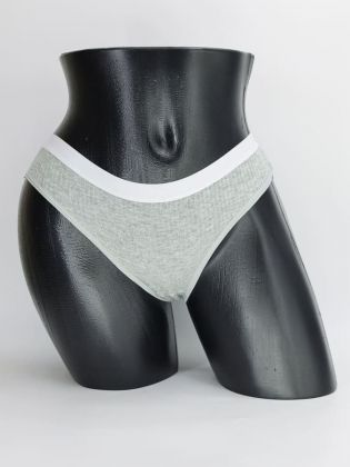 Слипы в рубчик с белым поясом - фото 1