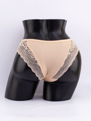 Слипы в рубчик с кружевом №2 - фото 3