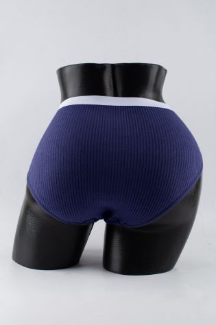 Слипы в рубчик с белым поясом - фото 3